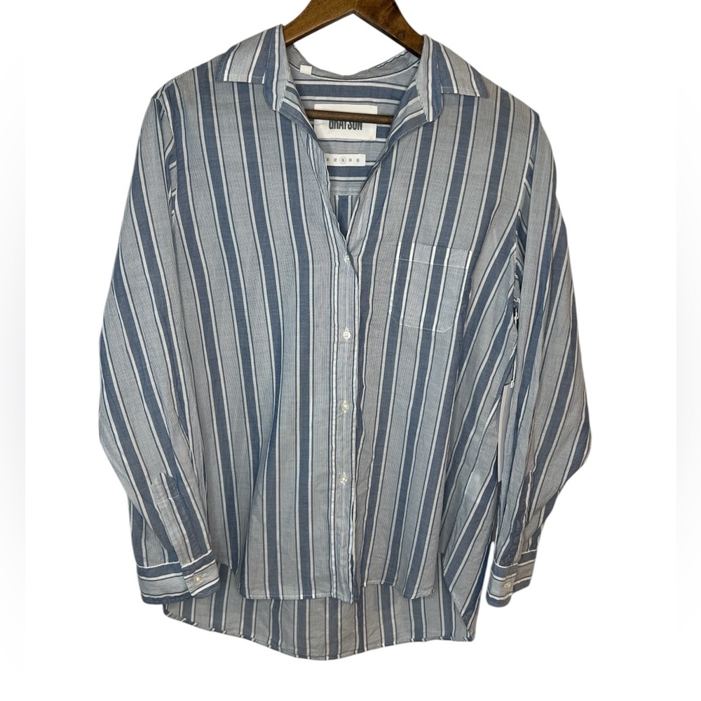 NWT Anthropologie’s Grayson Women’s “The Hero” Striped Button Down Shirt